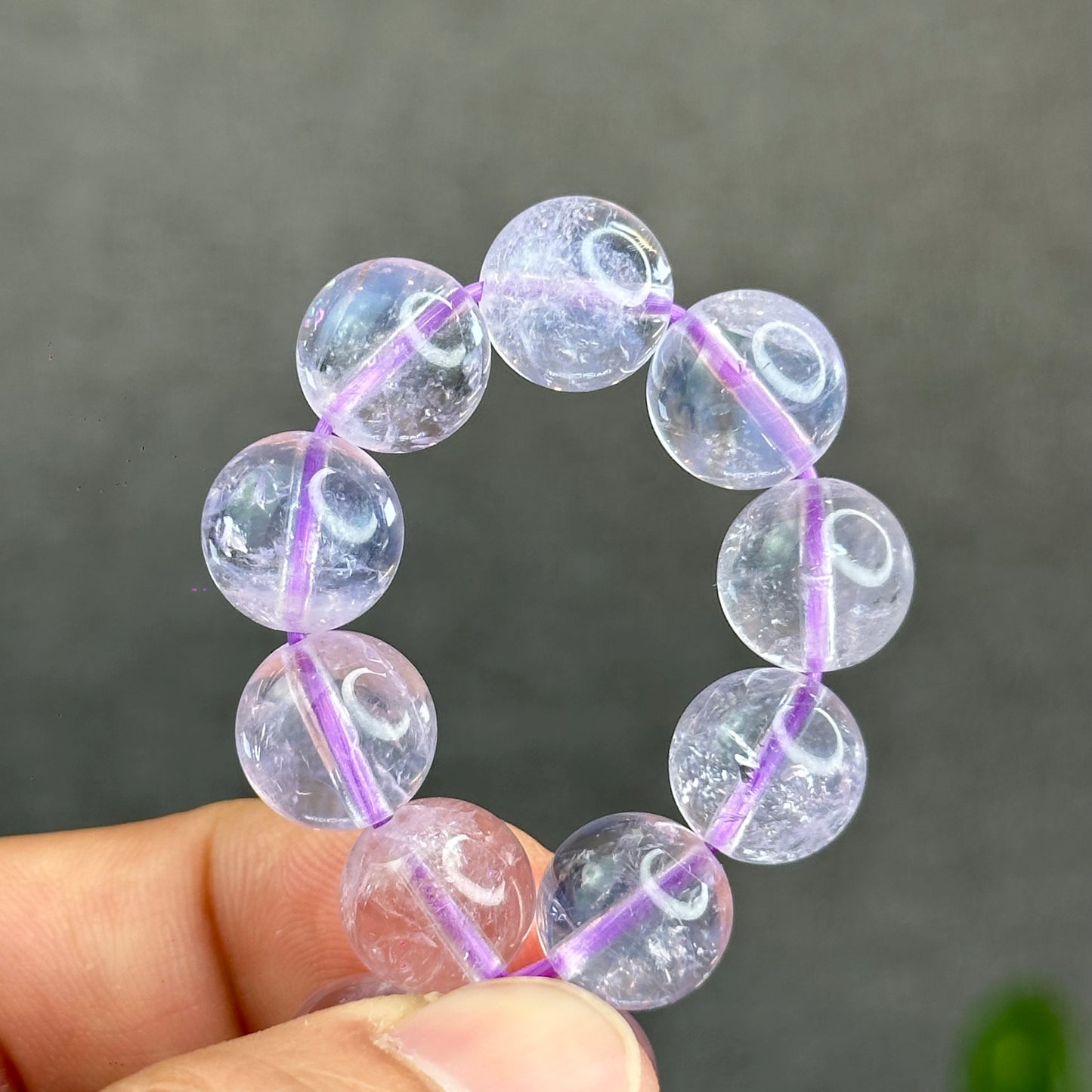 Natural Lavendar Pastel Moon Quartz Bracelet Size 11 mm