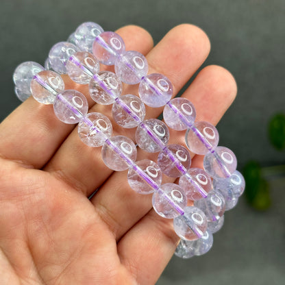 Natural Lavendar Pastel Moon Quartz Bracelet Size 11 mm