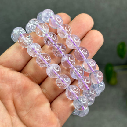Natural Lavendar Pastel Moon Quartz Bracelet Size 11 mm