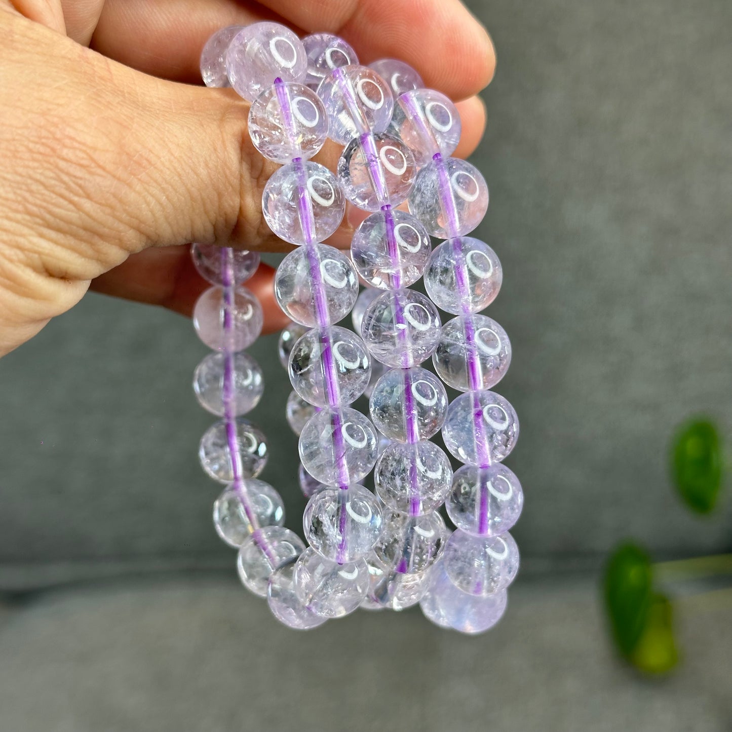 Natural Lavendar Pastel Moon Quartz Bracelet Size 11 mm