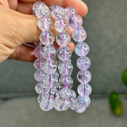 Natural Lavendar Pastel Moon Quartz Bracelet Size 11 mm