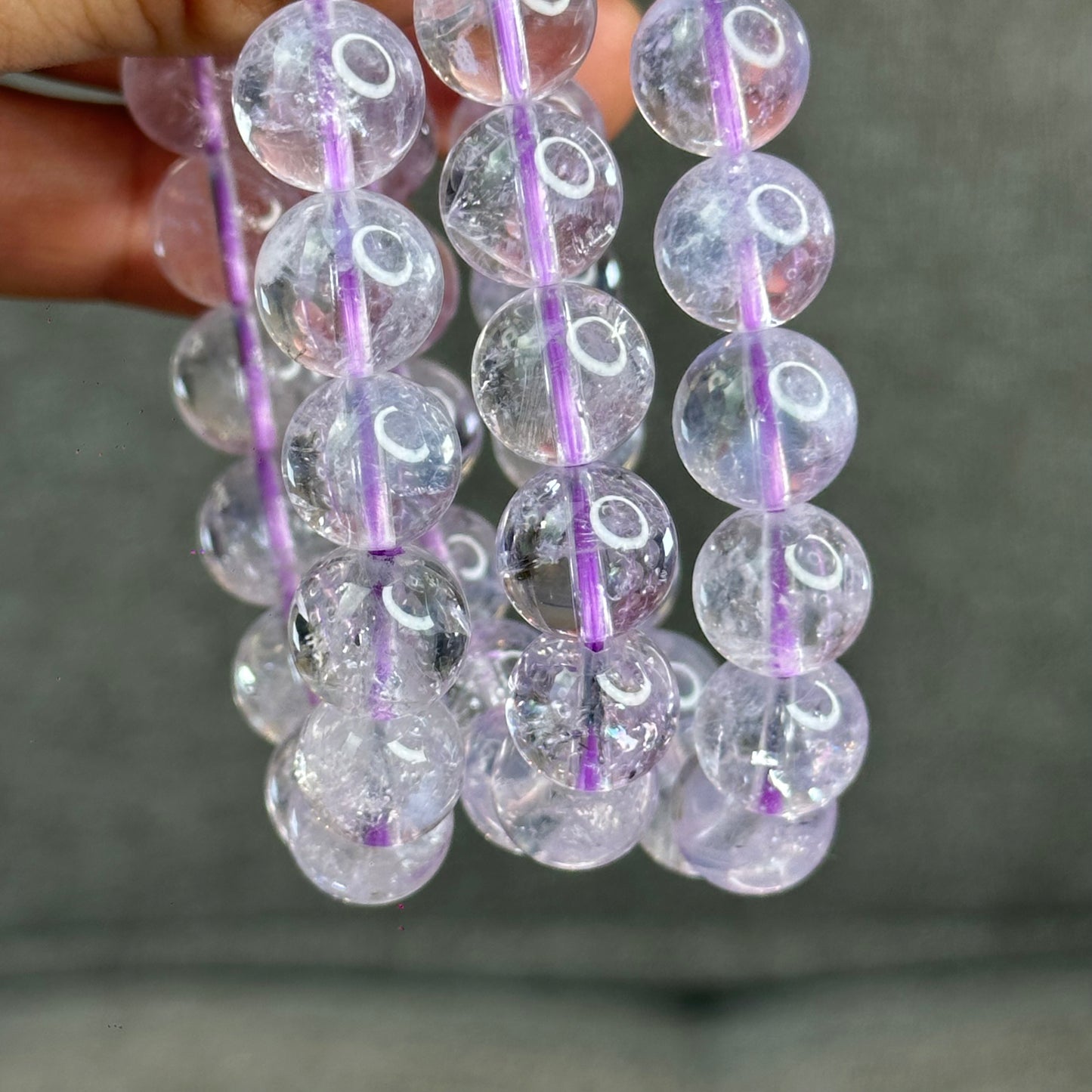 Natural Lavendar Pastel Moon Quartz Bracelet Size 11 mm