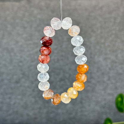 Natural Gradiant Colour Golden Healer Faceted Bracelet