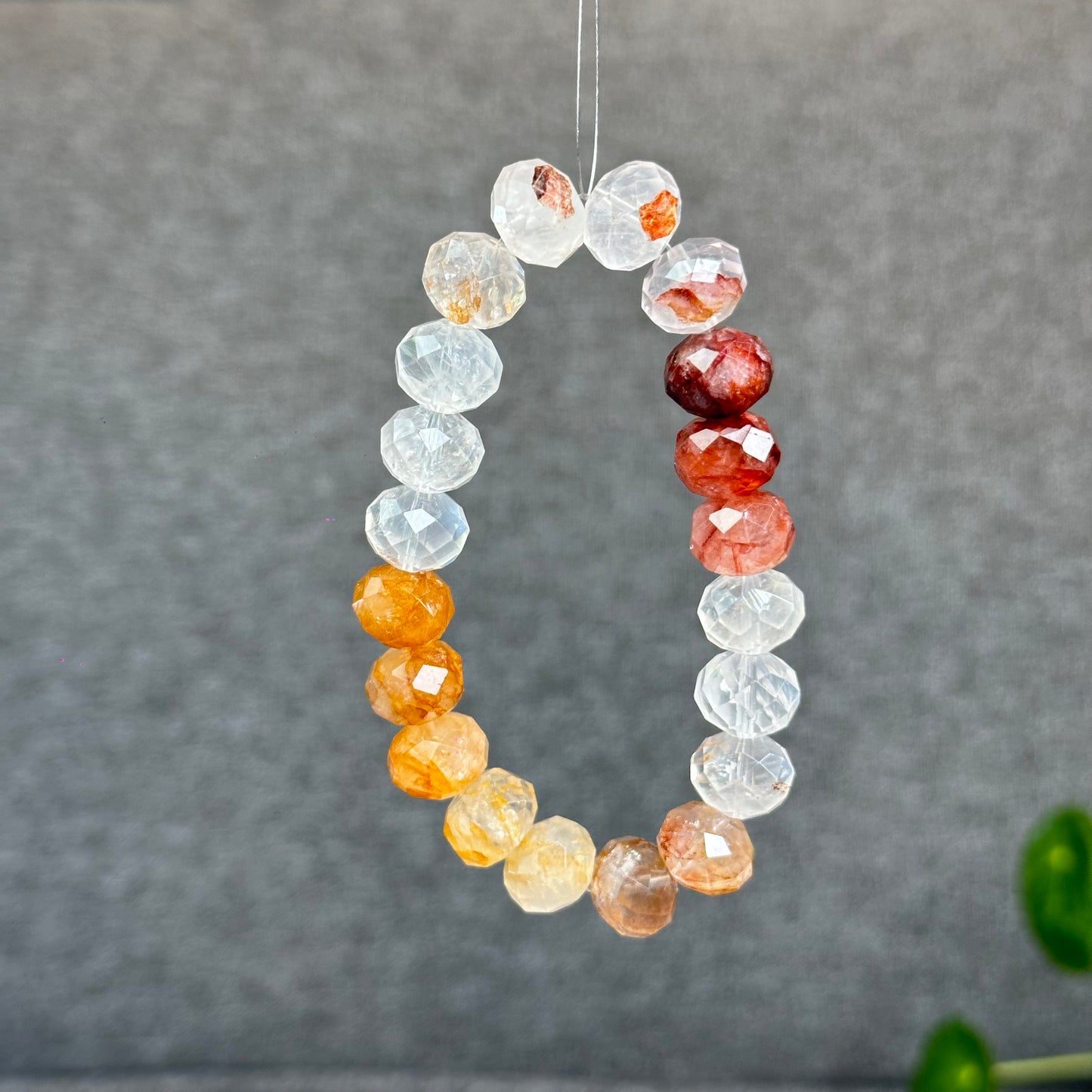 Natural Gradiant Colour Golden Healer Faceted Bracelet