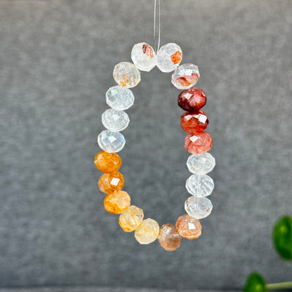Natural Gradiant Colour Golden Healer Faceted Bracelet