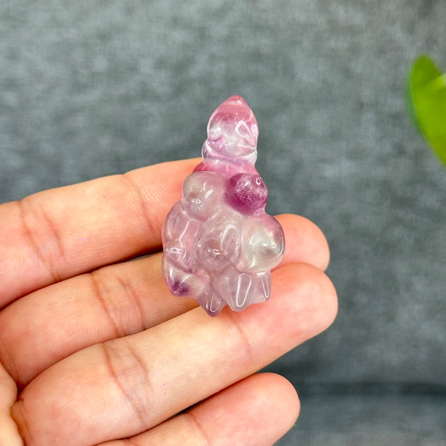 Natural Flourite Nine Tail Fox Figurine