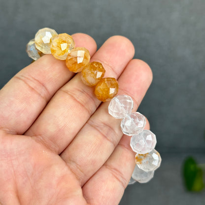 Natural Gradiant Colour Golden Healer Faceted Bracelet