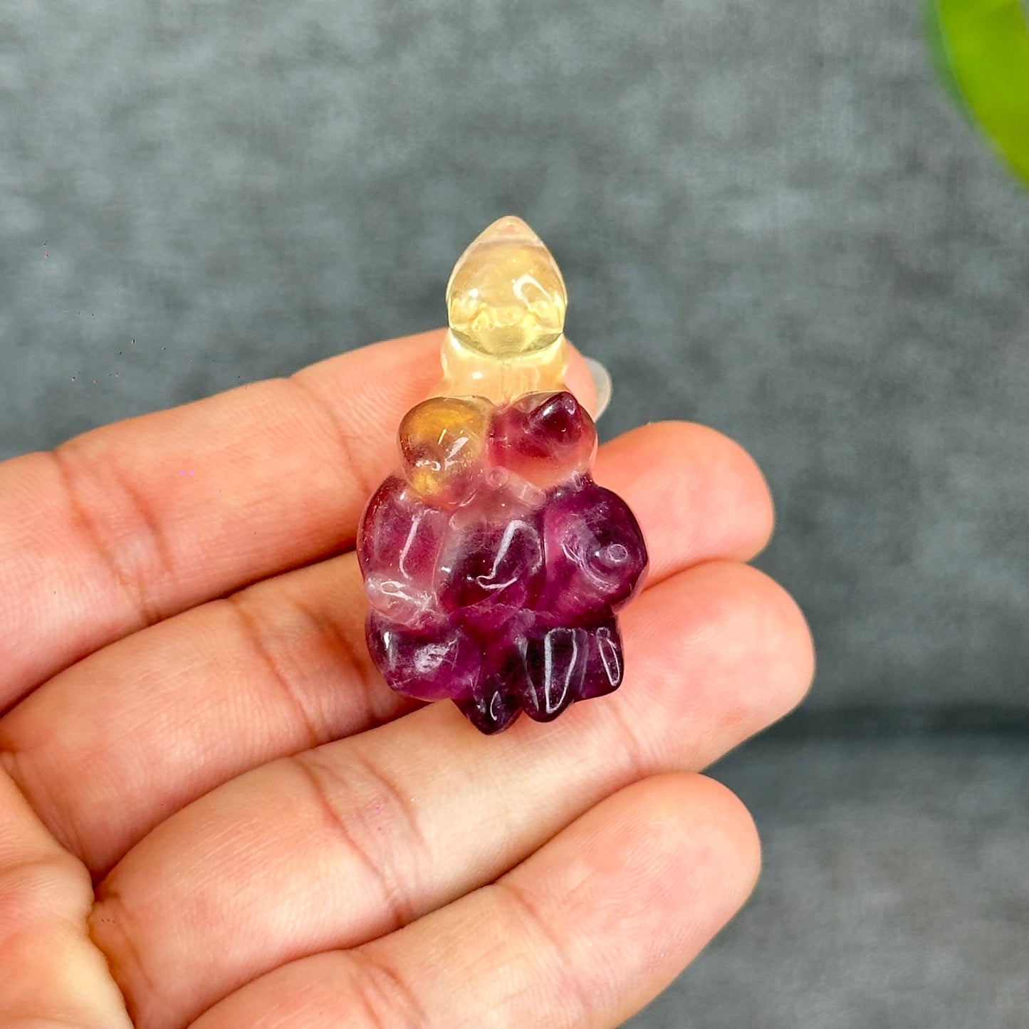 Natural Flourite Nine Tail Fox Figurine
