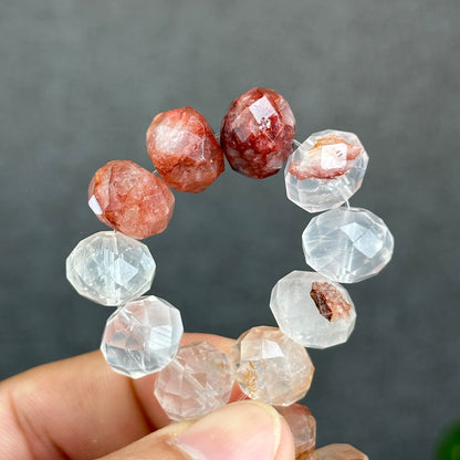 Natural Gradiant Colour Golden Healer Faceted Bracelet