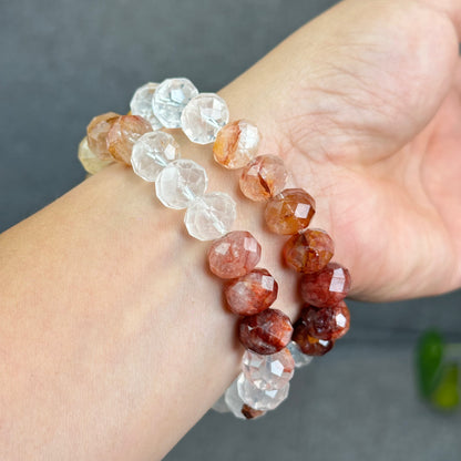 Natural Gradiant Colour Golden Healer Faceted Bracelet