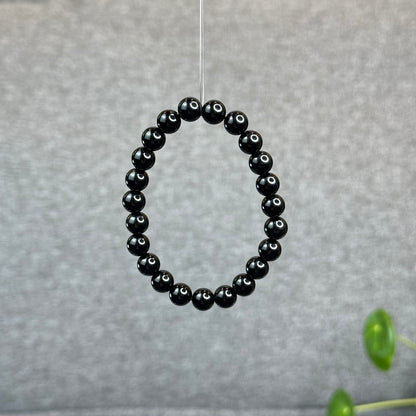 Natural Black Obsidian Bracelet Size 8.3 mm