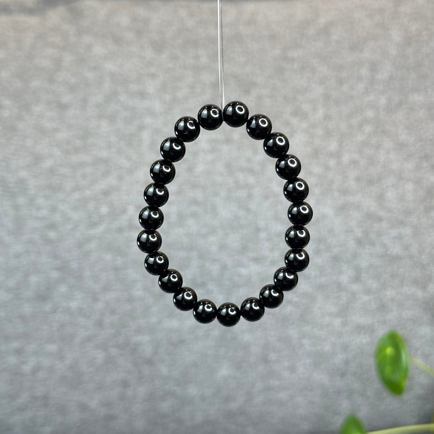 Natural Black Obsidian Bracelet Size 8.3 mm