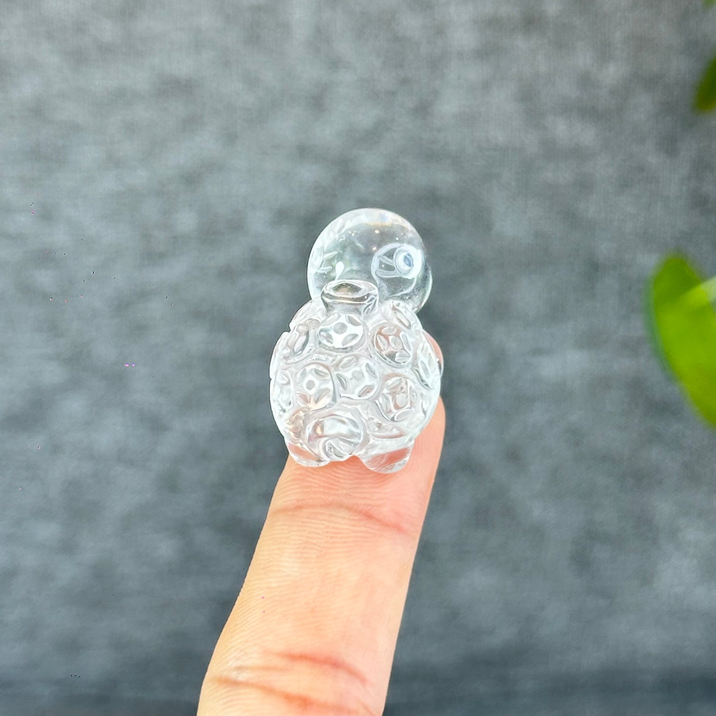 Natural Clear Quartz Turtle Figurine