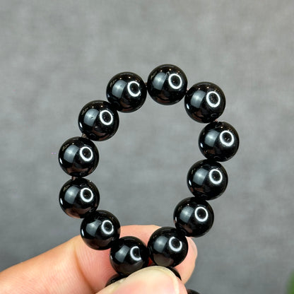 Natural Black Obsidian Bracelet Size 8.3 mm