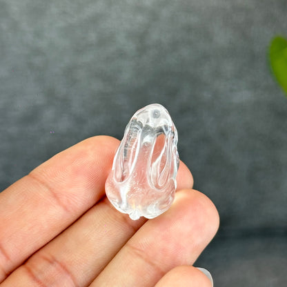 Natural Clear Quartz Bunny Figurine