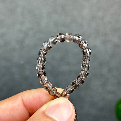 Natural Smokey Quartz Faceted Bracelet Size 4.5 mm