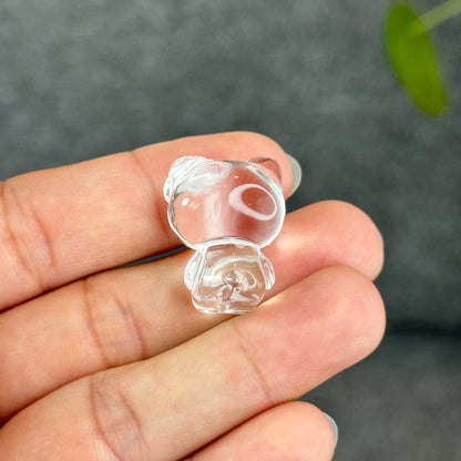Natural Clear Quartz Hello Kitty Figurine