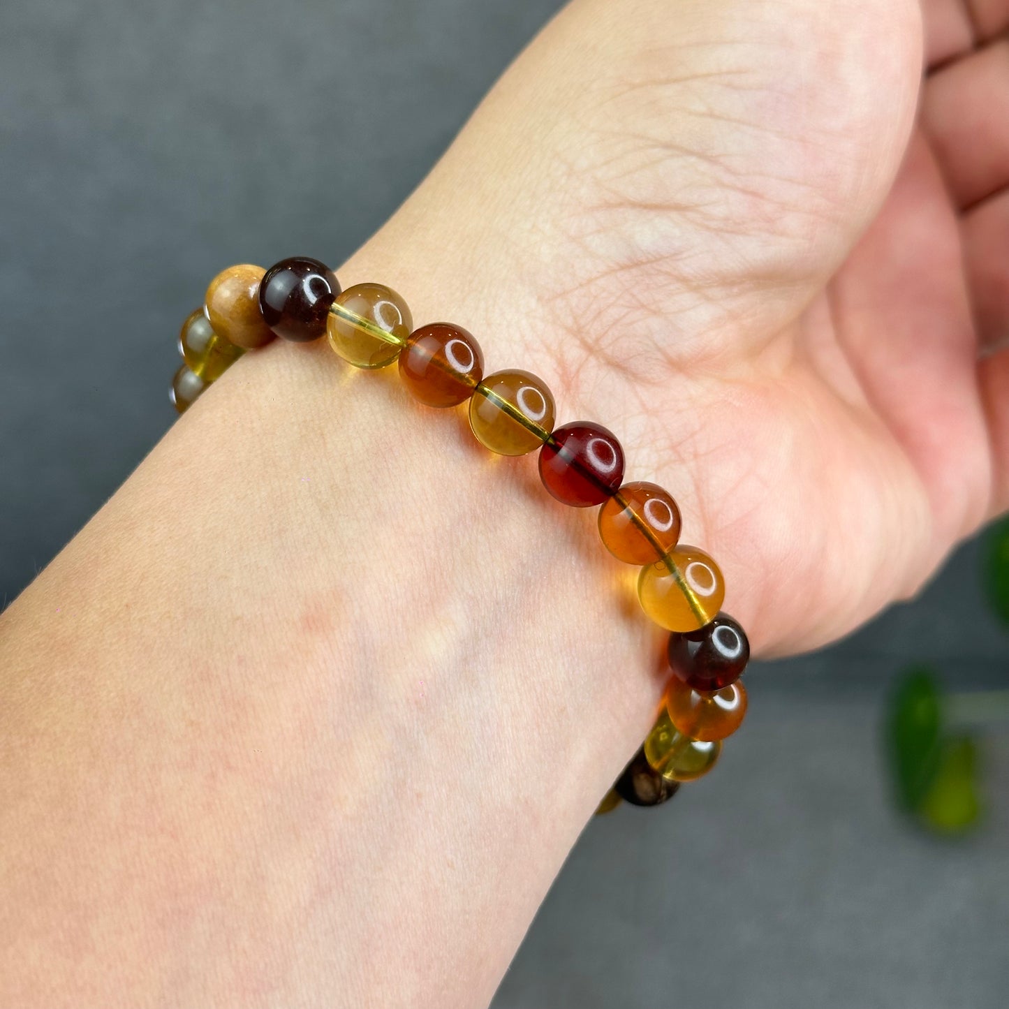 Natural Amber Bracelet Size 8.2 mm