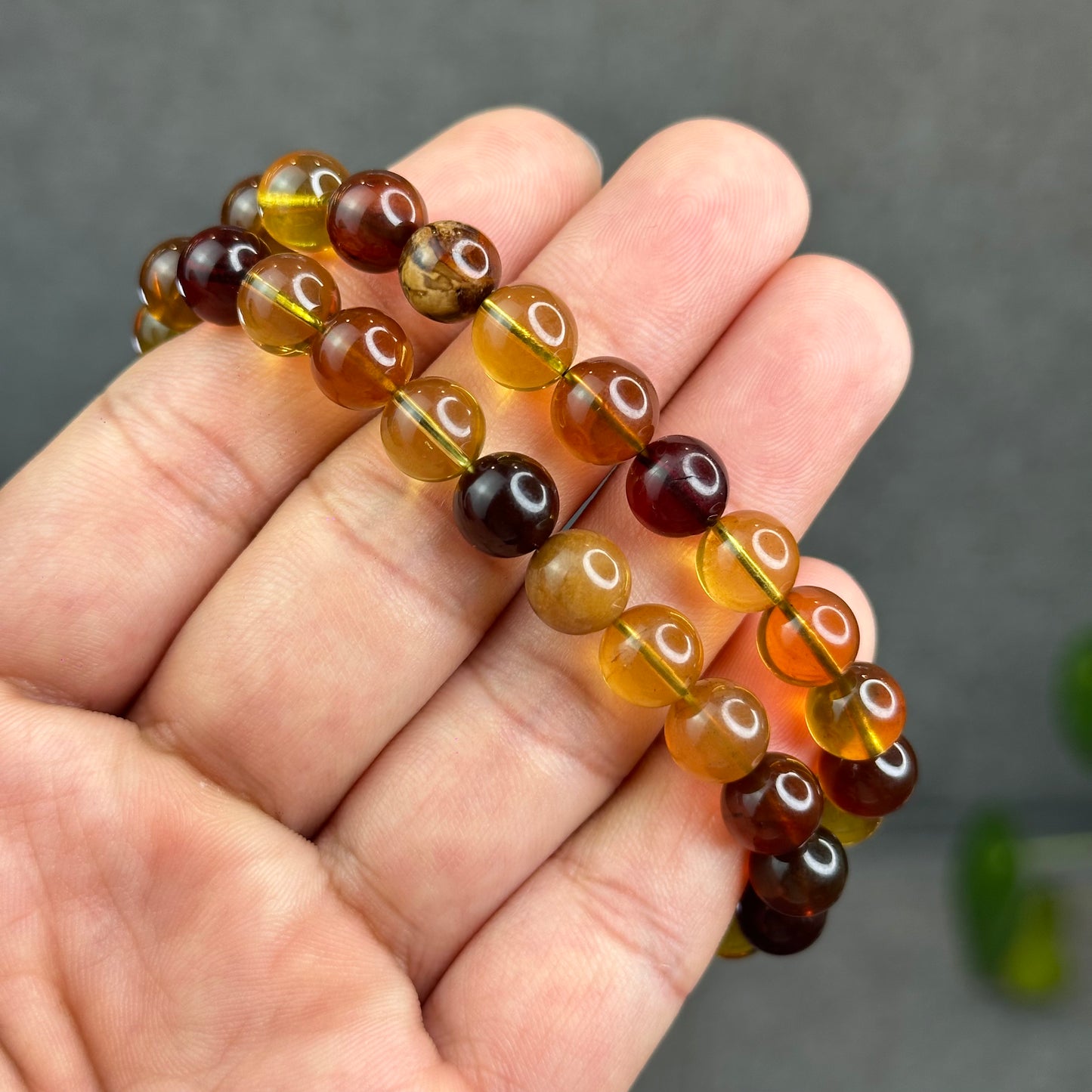 Natural Amber Bracelet Size 8.2 mm