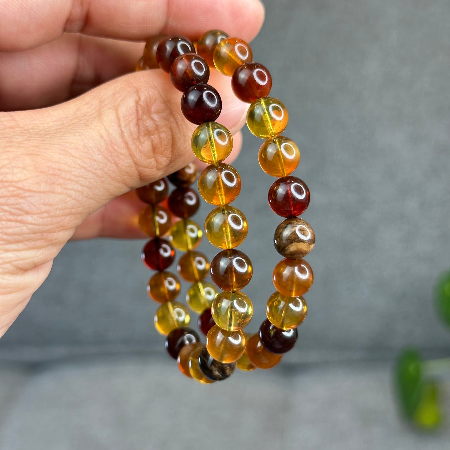 Natural Amber Bracelet Size 8.2 mm