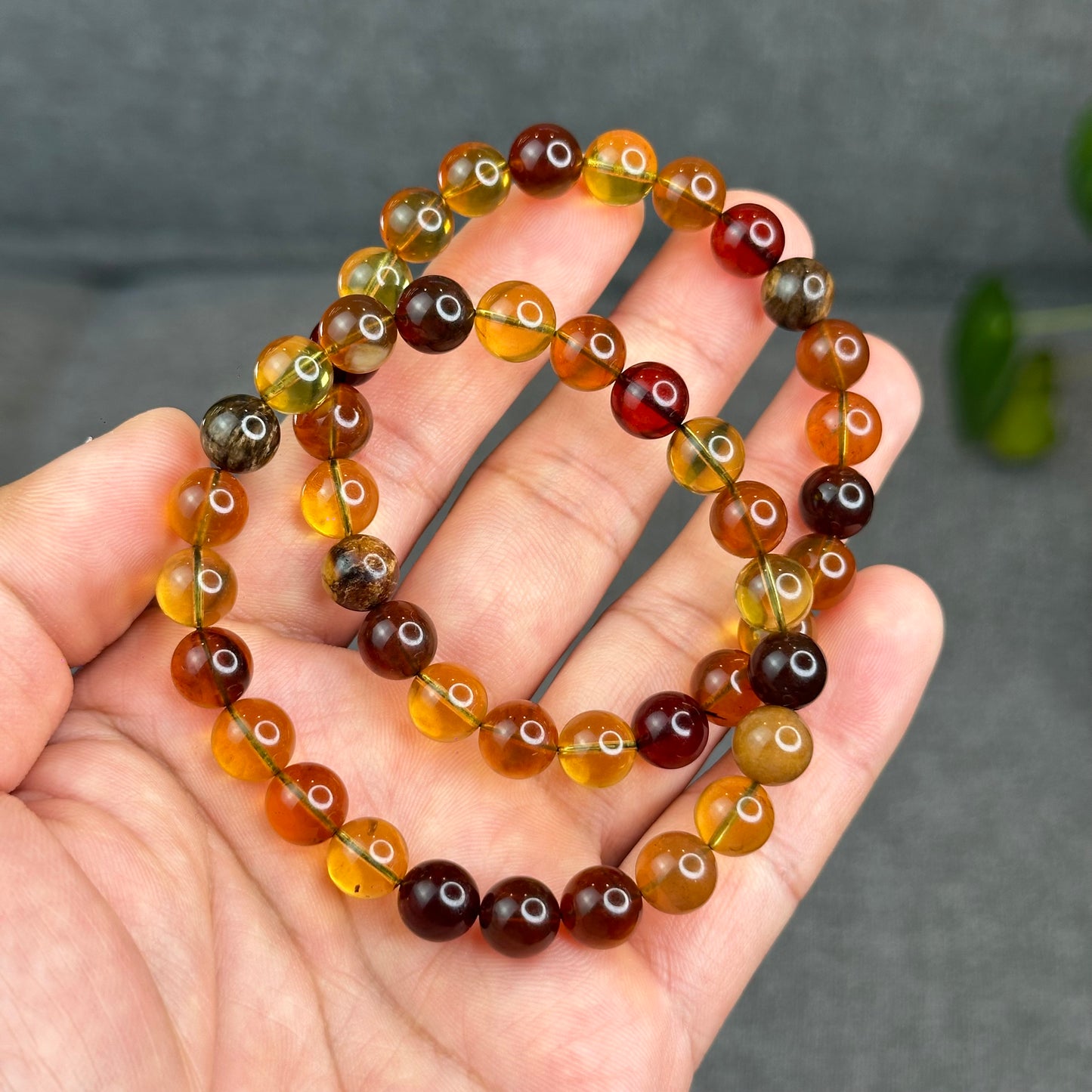 Natural Amber Bracelet Size 8.2 mm