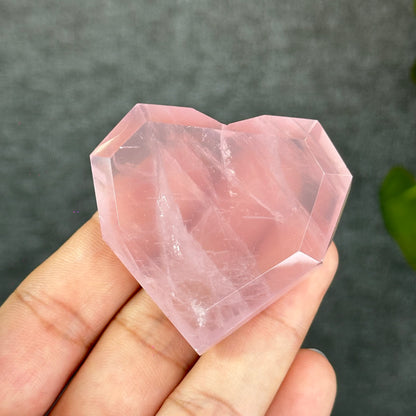 Natural Rose Quartz Heart