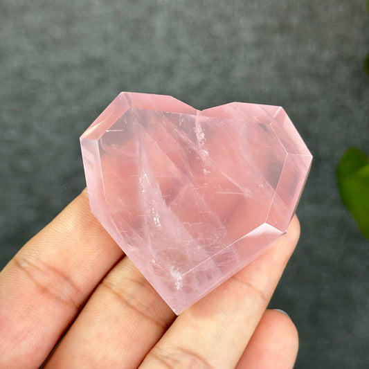 Natural Rose Quartz Heart