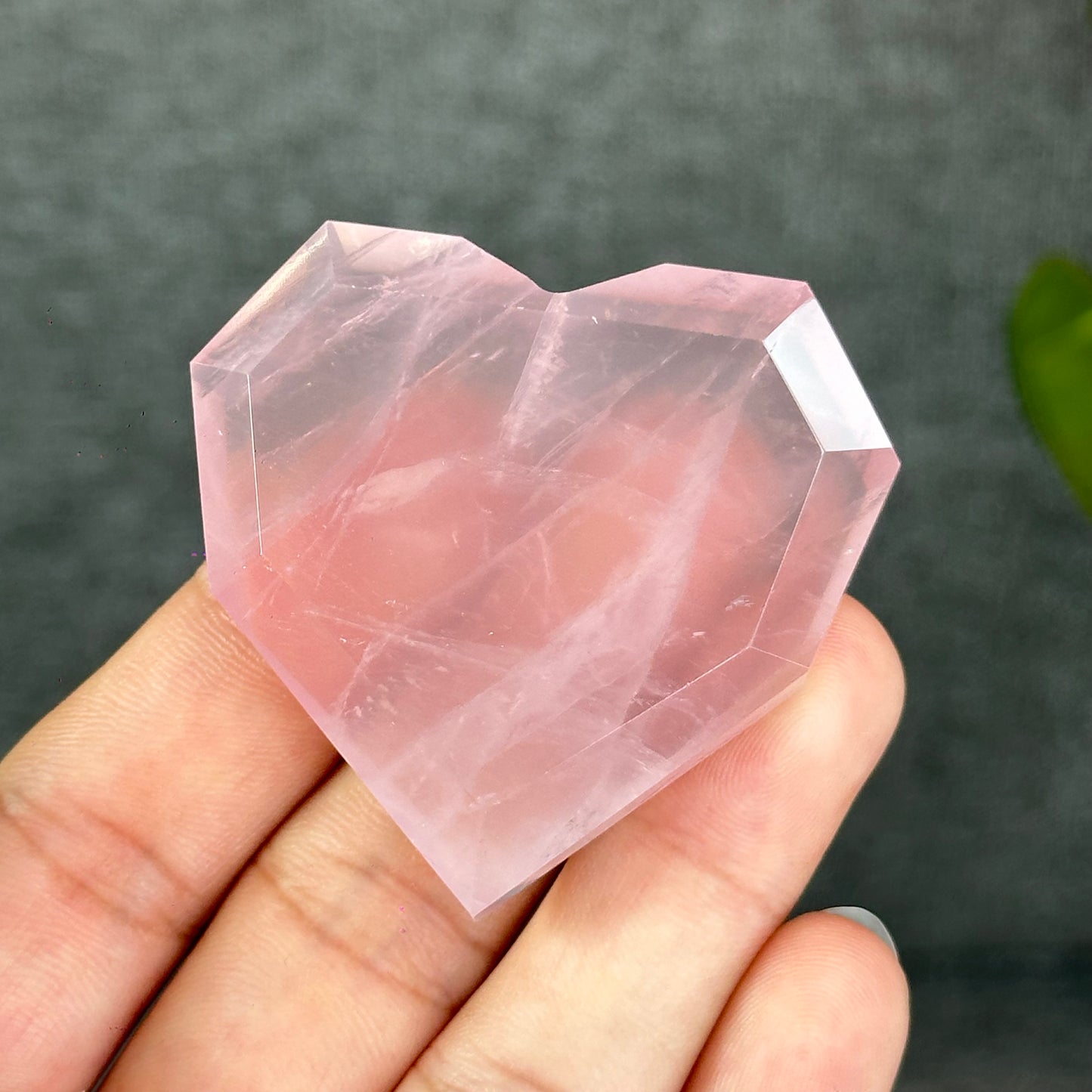 Natural Rose Quartz Heart