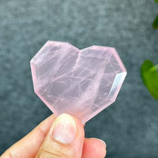 Natural Rose Quartz Heart