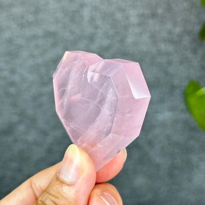 Natural Rose Quartz Heart