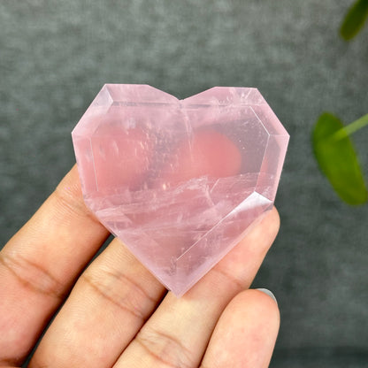 Natural Rose Quartz Heart