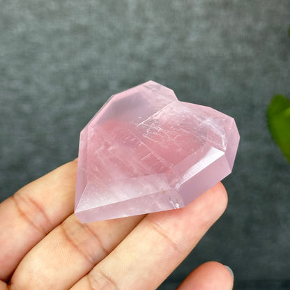 Natural Rose Quartz Heart