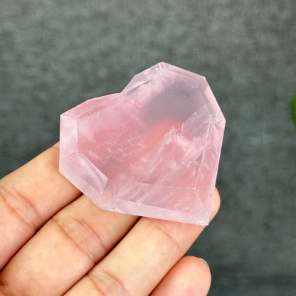 Natural Rose Quartz Heart