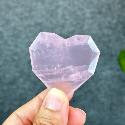 Natural Rose Quartz Heart