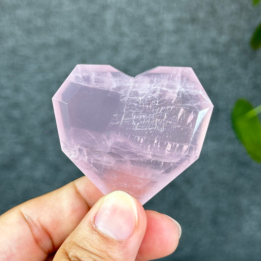 Natural Rose Quartz Heart