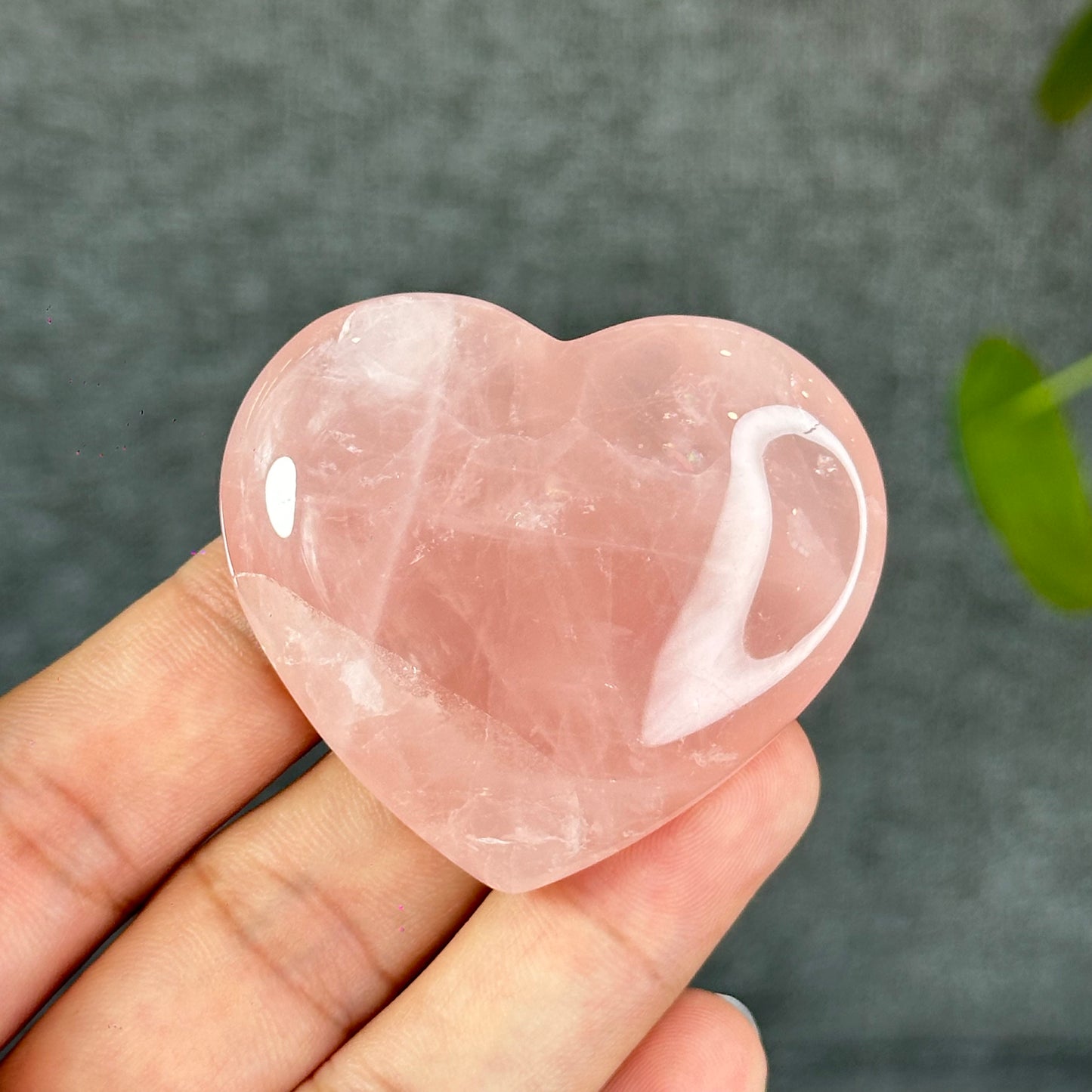 Natural Rose Quartz Heart
