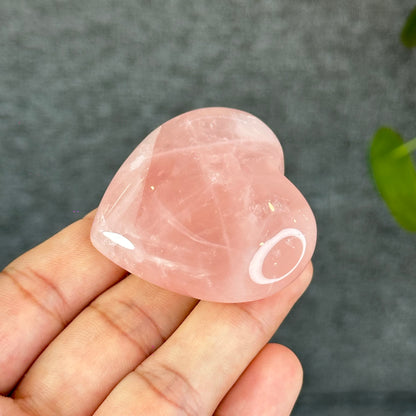 Natural Rose Quartz Heart