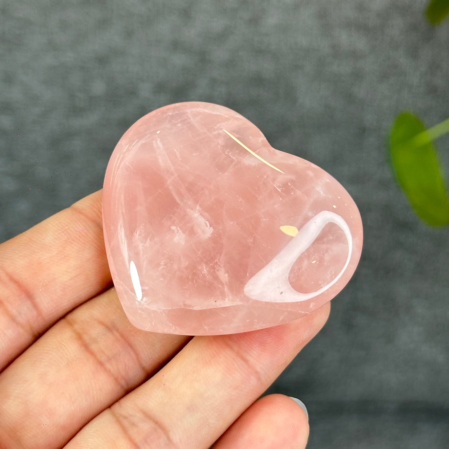 Natural Rose Quartz Heart