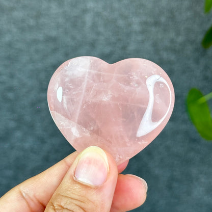 Natural Rose Quartz Heart