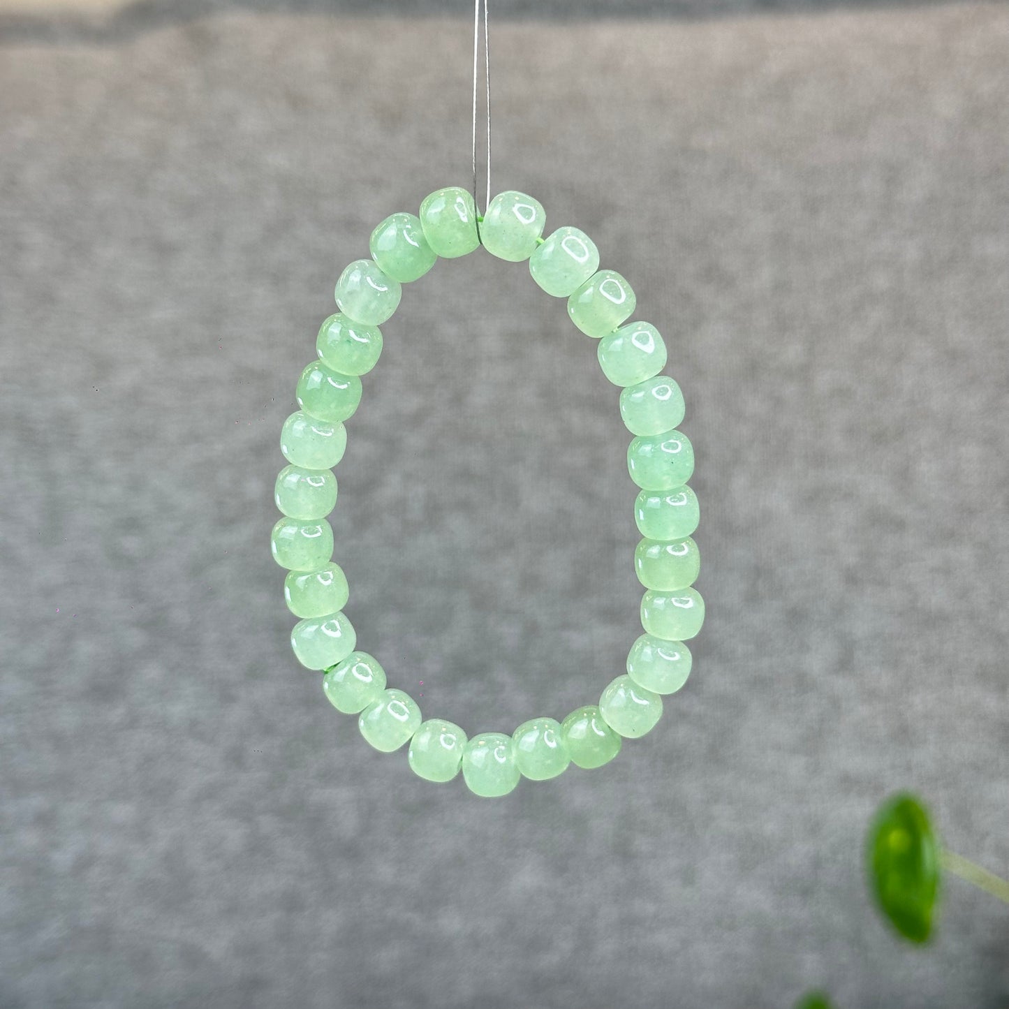 Natural Green Aventurine Barrel Bracelet Size 9 mm