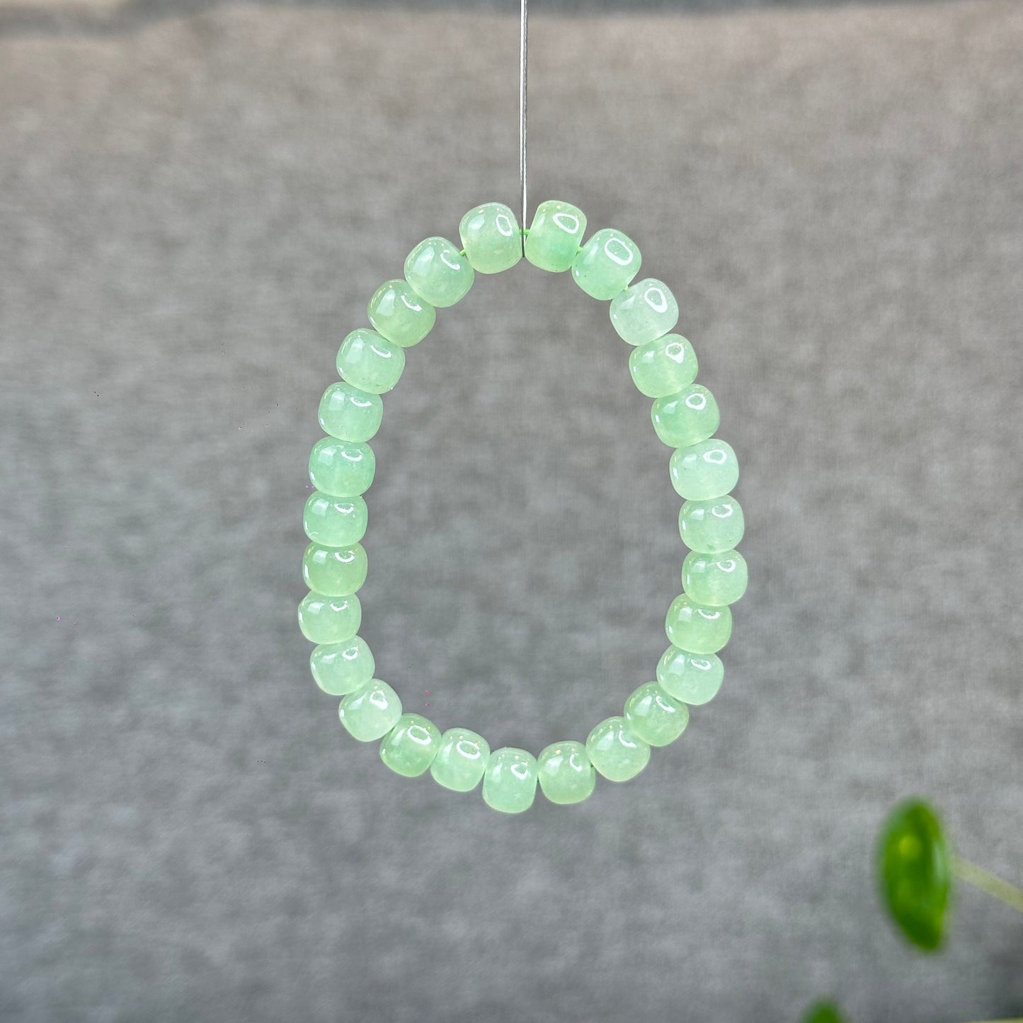 Natural Green Aventurine Barrel Bracelet Size 9 mm