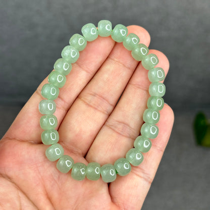 Natural Green Aventurine Barrel Bracelet Size 9 mm