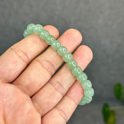 Natural Green Aventurine Barrel Bracelet Size 9 mm