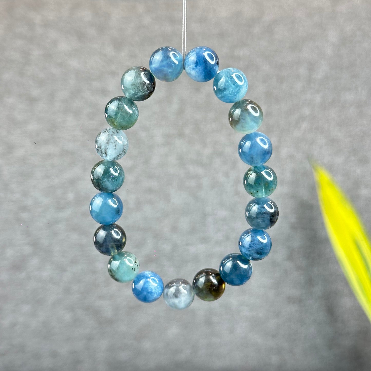 Natural Midnight Aquamarine Bracelet Size 10.5 mm