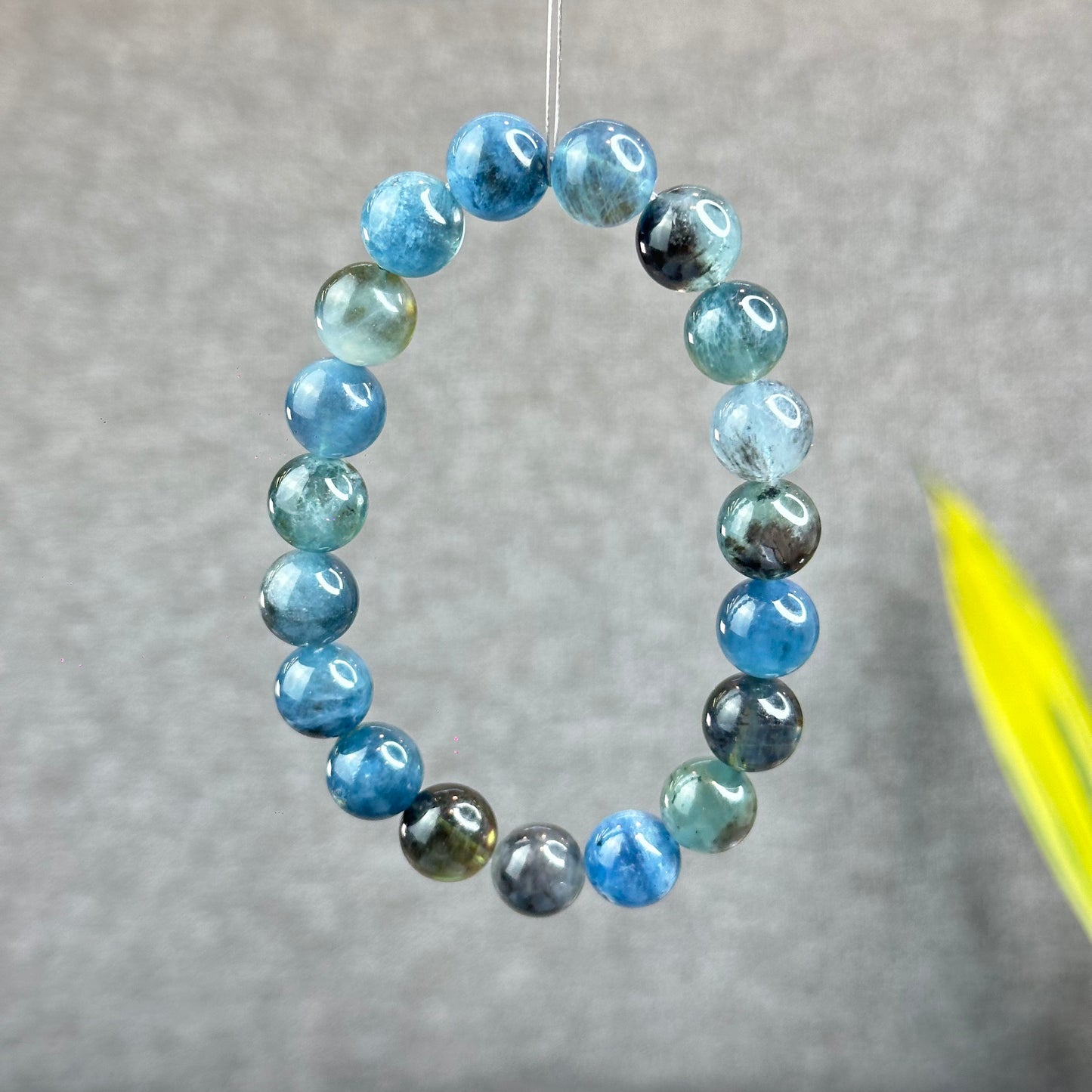 Natural Midnight Aquamarine Bracelet Size 10.5 mm