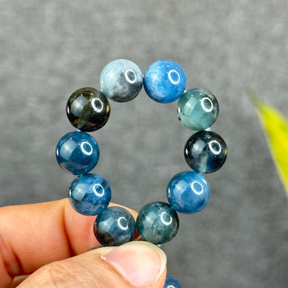 Natural Midnight Aquamarine Bracelet Size 10.5 mm