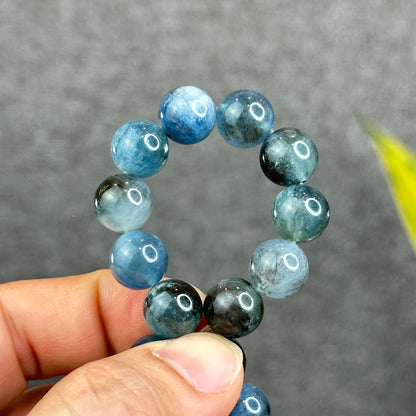 Natural Midnight Aquamarine Bracelet Size 10.5 mm