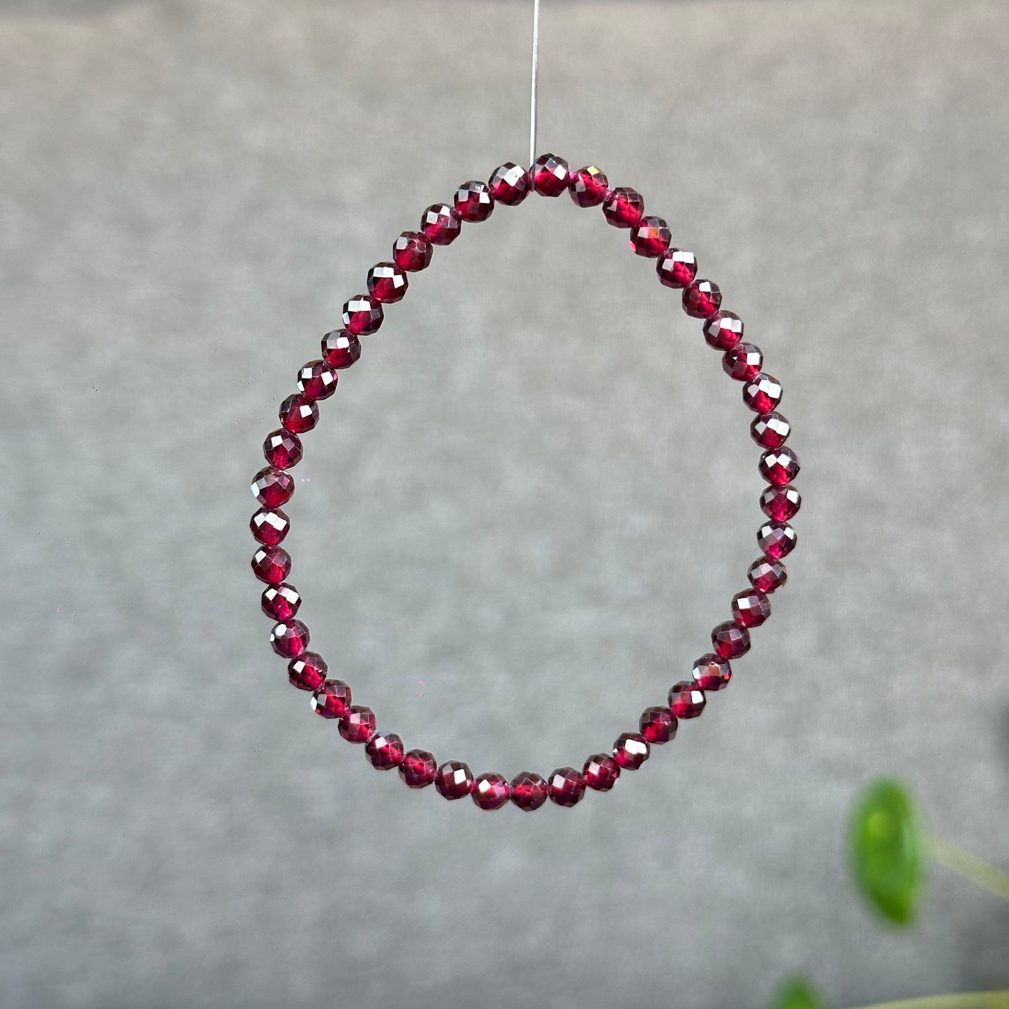 Natural Garnet Faceted Bracelet Size 4 mm