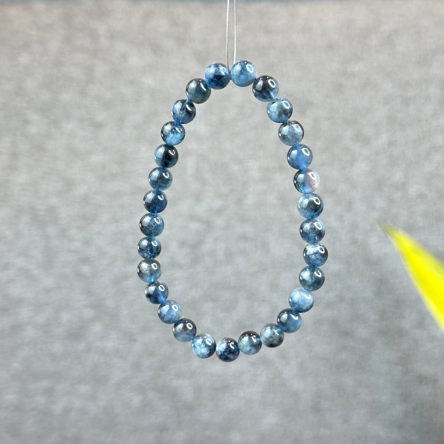 Natural Midnight Aquamarine Bracelet Size 6.5 mm