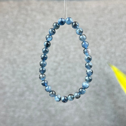 Natural Midnight Aquamarine Bracelet Size 6.5 mm